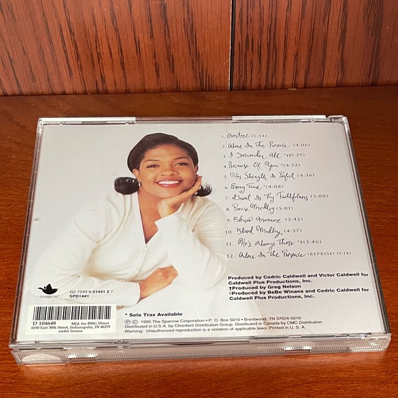 CeCe Winans CD Alone in His Presence was released Oct, 1995 earning her 3 awards - Picture 4 of 5